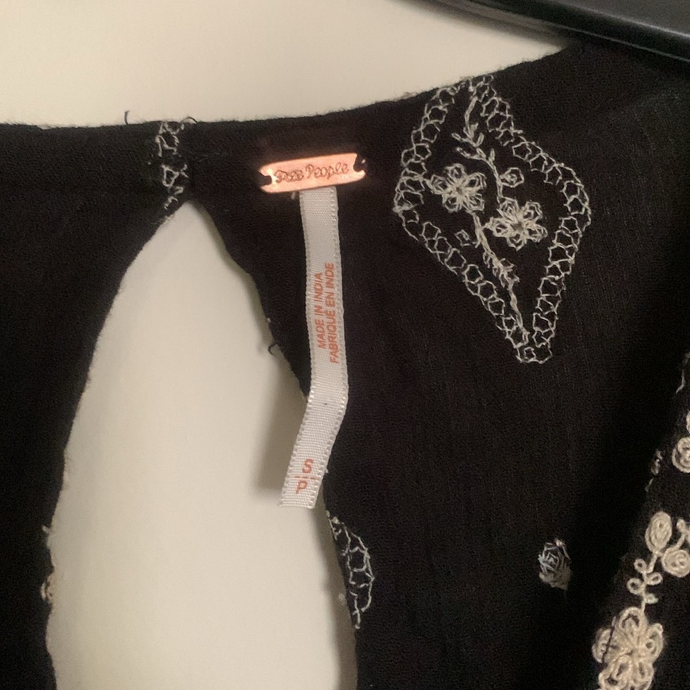 ❤️Black sz Small free people flowy top/very mini dress - Picture 2 of 6